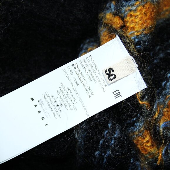 BNWT AW21 MARNI STRIPED FUZZY-WUZZY MOHAIR CARDIGAN 50 - Picture 9 of 11